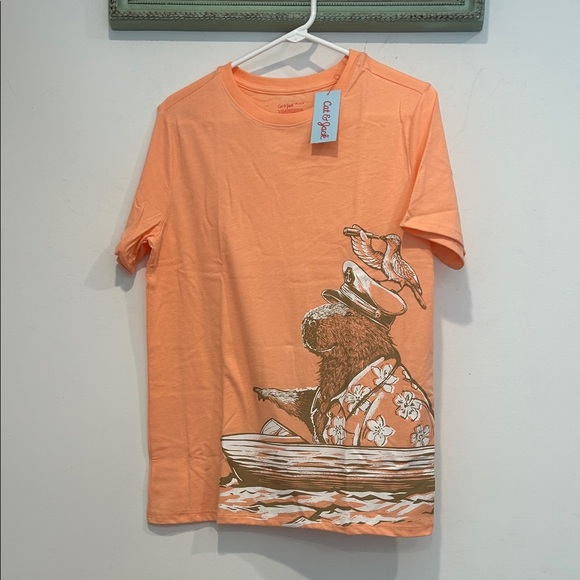 Cat & Jack Peach capybara tropical sailor Graphic Tee kids xxl new with tag - Picture 3 of 5